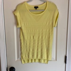 The Limited Short Sleeve Yellow Sweater